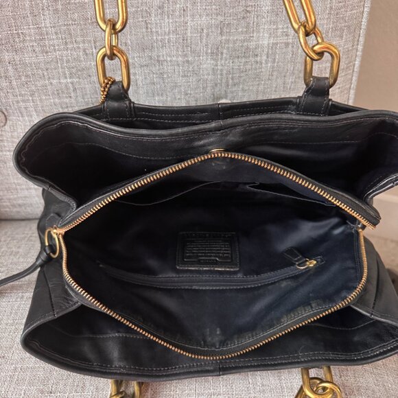 Vintage Coach Chelsea Jayden Purse - Real Leather and Gold Brass Hardware - Picture 7 of 7